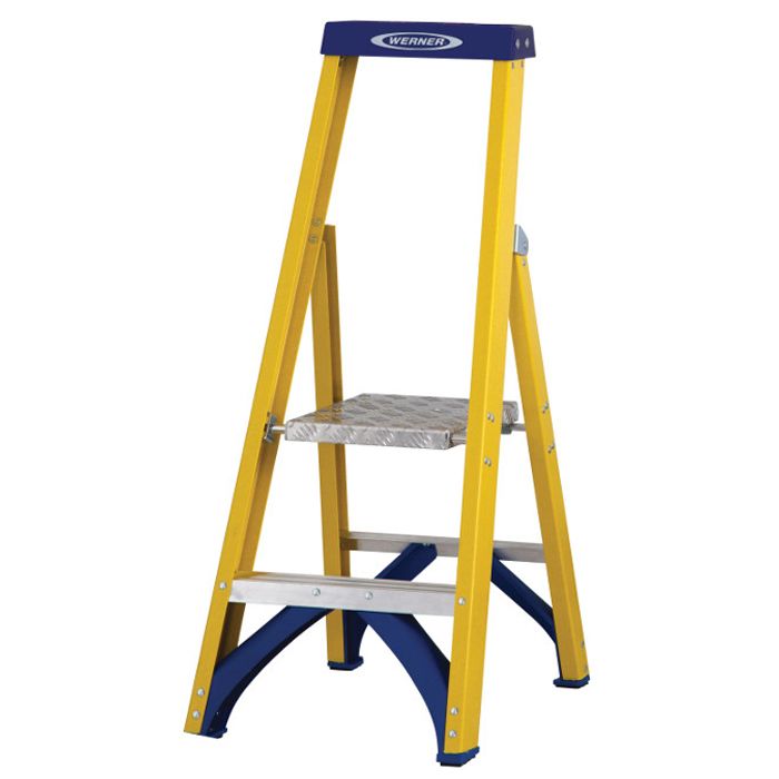 Werner Trade Fibreglass Stepladder 2 Tread Platform Ladders4Sale
