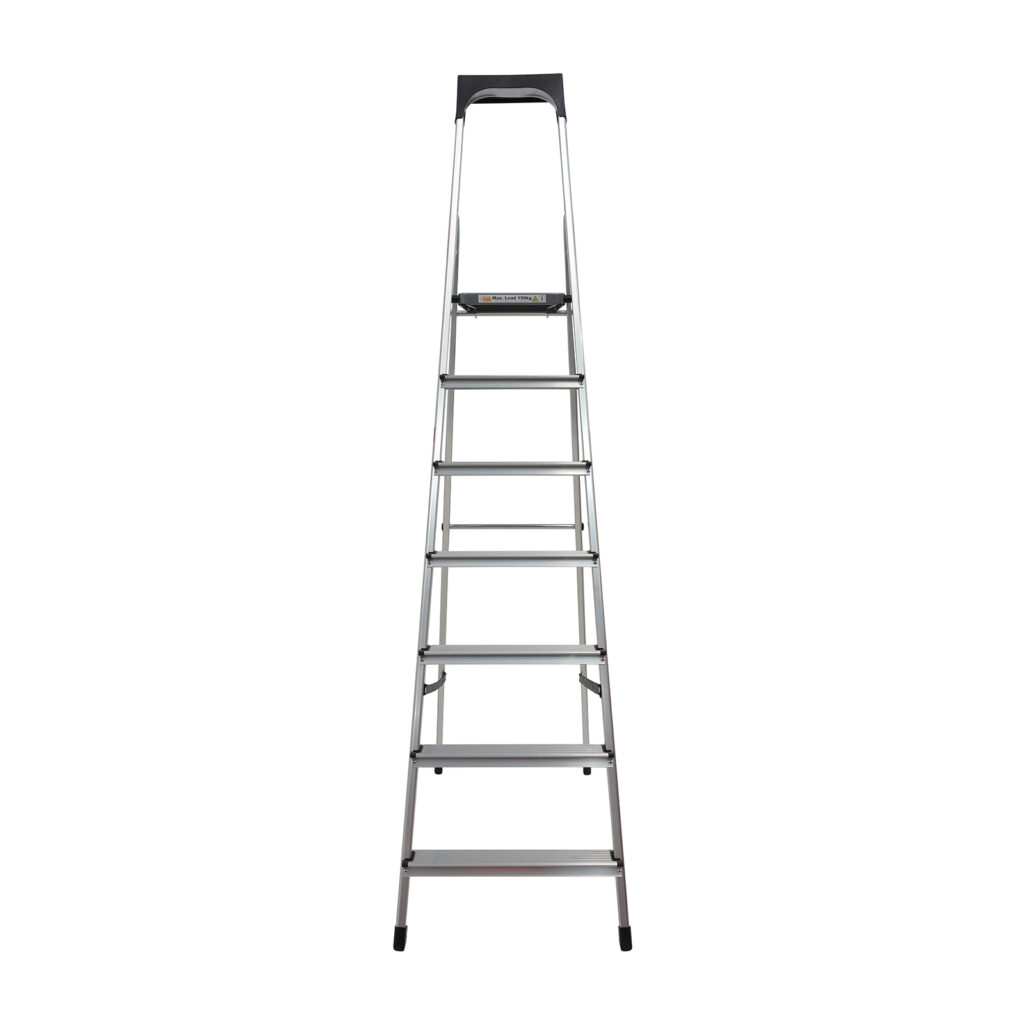 Rhino 7 Tread Aluminium Step Ladder with Tool Tray Ladders4Sale