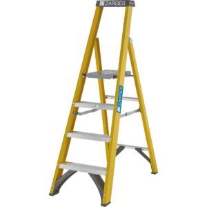 Zarges 300804 Fibreglass Platform Step Ladders 4 Tread